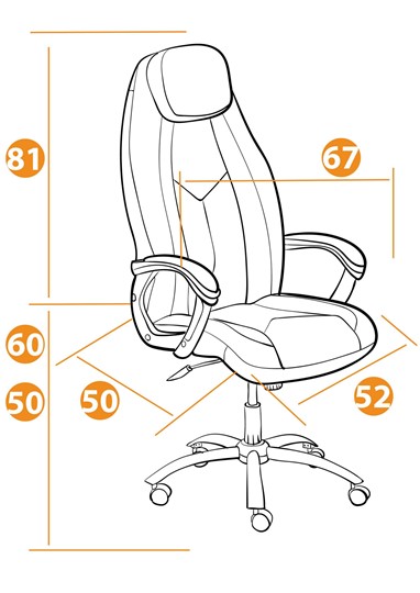Офисное кресло BOSS Lux, кож/зам, белый, арт.21152 в Салехарде - изображение 12