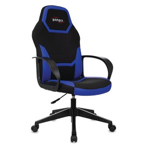 Офисное кресло BRABIX "Alpha GM-018", ткань/экокожа, черное/синее, 532638, GM-018_532638 в Салехарде