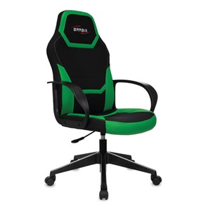Компьютерное кресло BRABIX "Alpha GM-018", ткань/экокожа, черное/зеленое, 532639, GM-018_532639 в Надыме