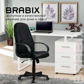 Кресло компьютерное BRABIX "City EX-512", кожзаменитель черный, ткань черная, TW, 531407 в Салехарде - предосмотр 10