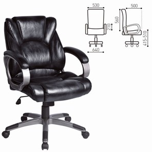 Кресло компьютерное BRABIX "Eldorado EX-504", экокожа, черное, 530874 в Салехарде - предосмотр 3