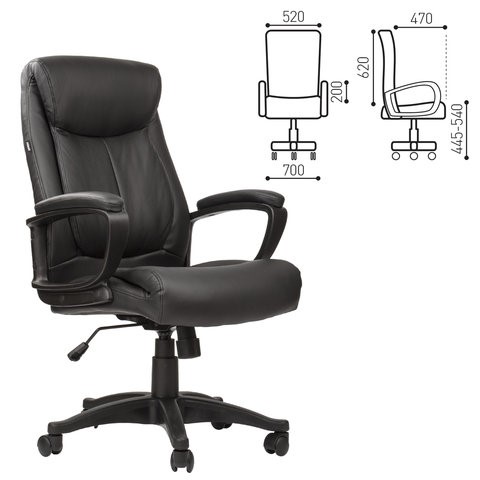 Офисное кресло BRABIX "Enter EX-511", экокожа, черное, 530859 в Надыме - изображение 1