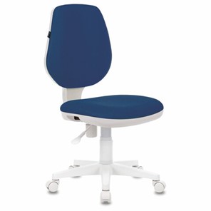 Кресло компьютерное Brabix Fancy MG-201W (без подлокотников, пластик белый, синие) 532413 в Салехарде