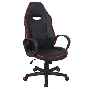 Офисное кресло BRABIX "Flame GM-004", экокожа, черное/красное, 532499 в Губкинском