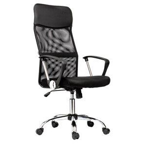 Кресло офисное BRABIX "Flash MG-302", с подлокотниками, хром, черное, 530867 в Надыме - предосмотр