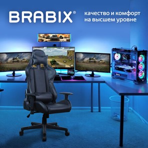 Кресло Brabix GT Carbon GM-115 (две подушки, экокожа, черное) 531932 в Салехарде - предосмотр 14