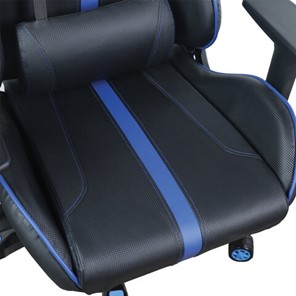 Офисное кресло BRABIX "GT Carbon GM-120", две подушки, экокожа, черное/синее, 531930 в Салехарде - предосмотр 10