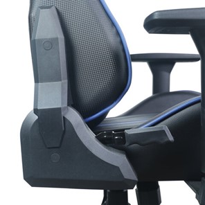 Офисное кресло BRABIX "GT Carbon GM-120", две подушки, экокожа, черное/синее, 531930 в Салехарде - предосмотр 14