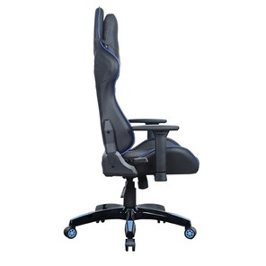Офисное кресло BRABIX "GT Carbon GM-120", две подушки, экокожа, черное/синее, 531930 в Салехарде - предосмотр 4