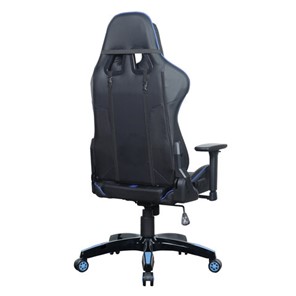 Офисное кресло BRABIX "GT Carbon GM-120", две подушки, экокожа, черное/синее, 531930 в Салехарде - предосмотр 5