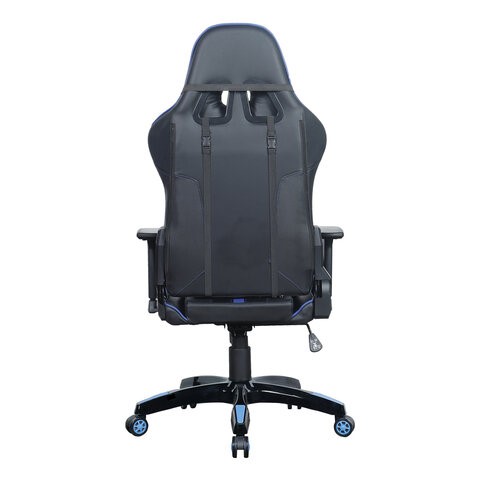 Офисное кресло BRABIX "GT Carbon GM-120", две подушки, экокожа, черное/синее, 531930 в Салехарде - изображение 6