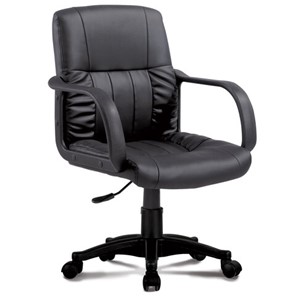 Кресло компьютерное BRABIX "Hit MG-300", с подлокотниками, экокожа, черное, 530864 в Ноябрьске - предосмотр