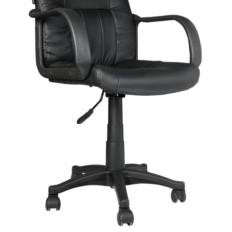 Кресло компьютерное BRABIX "Hit MG-300", с подлокотниками, экокожа, черное, 530864 в Ноябрьске - изображение 4