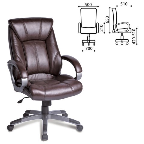 Компьютерное кресло BRABIX "Maestro EX-506", экокожа, коричневое, 530878 в Салехарде - изображение 3