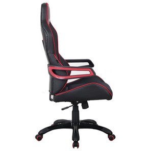 Кресло Brabix Nitro GM-001 (ткань, экокожа, черное, вставки красные) 531816 в Салехарде - предосмотр 3
