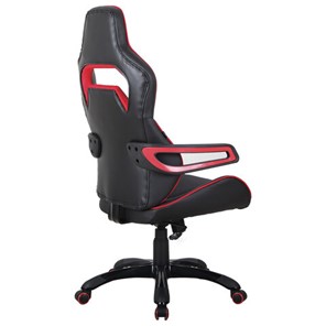Кресло Brabix Nitro GM-001 (ткань, экокожа, черное, вставки красные) 531816 в Салехарде - предосмотр 4