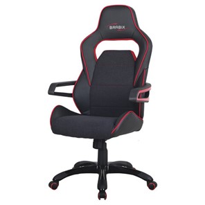 Кресло Brabix Nitro GM-001 (ткань, экокожа, черное, вставки красные) 531816 в Салехарде - предосмотр 6