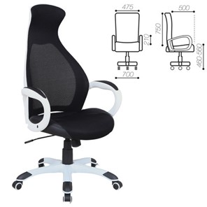 Офисное кресло Brabix Premium Genesis EX-517 (пластик белый, ткань/экокожа/сетка черная) 531573 в Салехарде - предосмотр 1