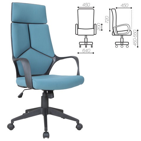 Кресло офисное Brabix Premium Prime EX-515 (ткань, голубое) 531568 в Салехарде - изображение 1