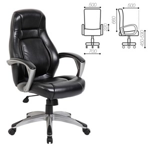 Офисное кресло BRABIX PREMIUM "Turbo EX-569", экокожа, спортивный дизайн, черное, 531014 в Салехарде - предосмотр 1