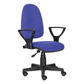 Офисное кресло Brabix Prestige Ergo MG-311 (регулируемая эргономичная спинка, ткань, черно-синее) 531876 в Губкинском