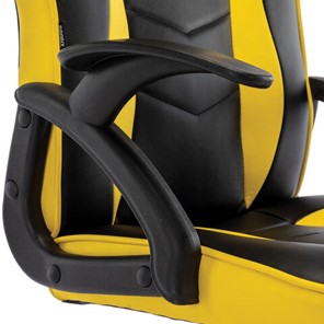 Кресло компьютерное BRABIX "Shark GM-203", экокожа, черное/желтое, 532514 в Лабытнанги - предосмотр 6