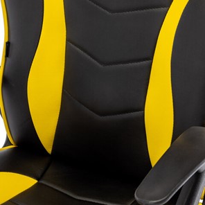 Кресло компьютерное BRABIX "Shark GM-203", экокожа, черное/желтое, 532514 в Лабытнанги - предосмотр 9