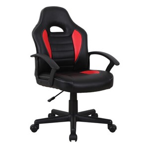 Кресло компьютерное BRABIX "Spark GM-201", экокожа, черное/красное, 532503 в Салехарде