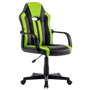 Офисное кресло BRABIX "Stripe GM-202", экокожа, черное/зеленое, 532511 в Надыме