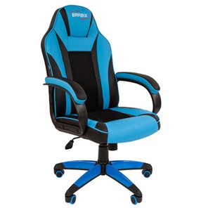 Офисное кресло BRABIX "Tanto GM-171", TW/экокожа, черное/голубое, 532575, 7083503 в Лабытнанги