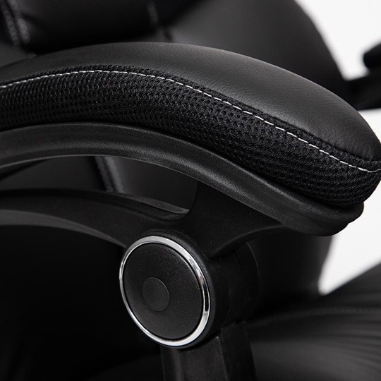 Компьютерное кресло CAMBRIDGE кож/зам/ткань, черный/черный , 36-6/11 арт.12756 в Ноябрьске - изображение 9