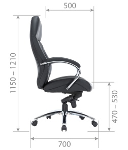 Офисное кресло CH791 экокожа черная в Надыме - предосмотр 4