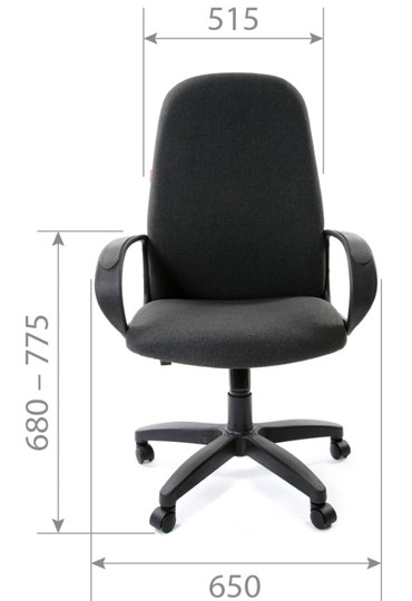 Кресло компьютерное CHAIRMAN 279, экокожа, цвет черный в Ноябрьске - изображение 2