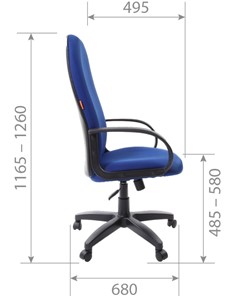 Кресло компьютерное CHAIRMAN 279 TW 11, цвет черный в Салехарде - предосмотр 5