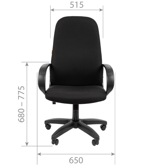 Компьютерное кресло CHAIRMAN 279T, ткань Т-08 черный в Тарко-Сале - изображение 3