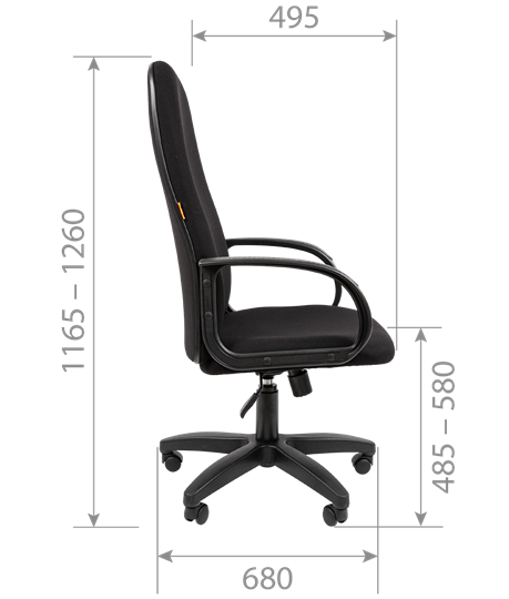 Компьютерное кресло CHAIRMAN 279T, ткань Т-08 черный в Лабытнанги - изображение 4