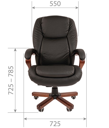 Кресло офисное CHAIRMAN 408 кожа черная в Салехарде - изображение 1