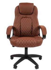 Кресло офисное CHAIRMAN 432, экокожа, цвет коричневый в Салехарде - предосмотр 2