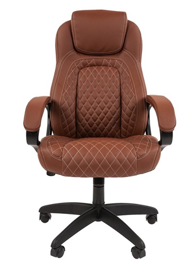 Кресло офисное CHAIRMAN 432, экокожа, цвет коричневый в Салехарде - изображение 2