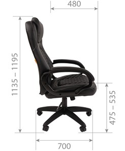 Кресло офисное CHAIRMAN 432, экокожа, цвет коричневый в Салехарде - предосмотр 6