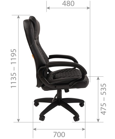 Кресло офисное CHAIRMAN 432, экокожа, цвет коричневый в Салехарде - изображение 6