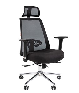 Кресло офисное CHAIRMAN 535 LUX сетчатый акрил черный / полиэстер черный в Лабытнанги - предосмотр