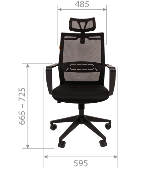 Кресло CHAIRMAN 545 сетка/ткань черный в Надыме - изображение 3