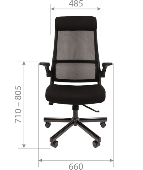 Кресло компьютерное CHAIRMAN 575, черное в Лабытнанги - изображение 6