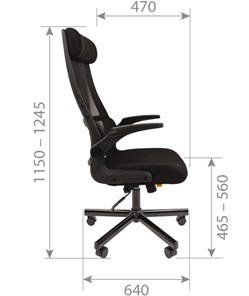 Кресло компьютерное CHAIRMAN 575, черное в Тарко-Сале - предосмотр 7