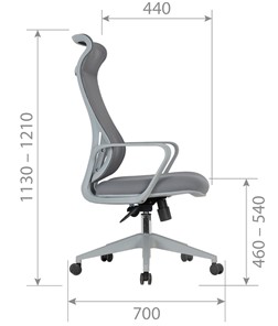 Компьютерное кресло CHAIRMAN 577, сетчатый акрил серый / полиэстер серый в Салехарде - предосмотр 5