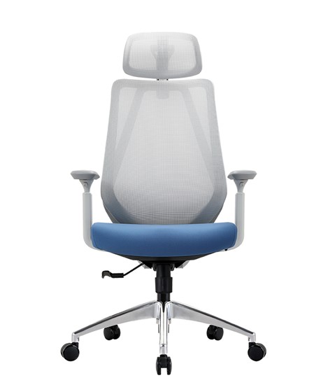 Офисное кресло CHAIRMAN 580 Сетчатый акрил белый / Полиэстер голубой в Салехарде - изображение 1