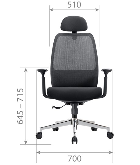 Офисное кресло CHAIRMAN 581 Сетчатый акрил черный / Полиэстер черный в Ноябрьске - изображение 3
