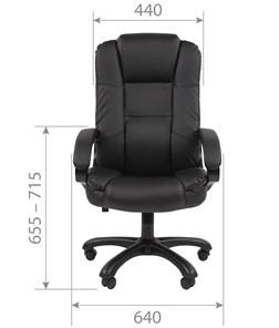 Компьютерное кресло CHAIRMAN 600 экокожа черная в Ноябрьске - предосмотр 3