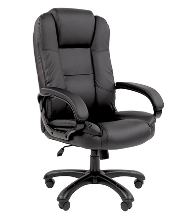 Компьютерное кресло CHAIRMAN 600 экокожа черная в Салехарде - изображение
